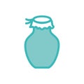 Isolated milk bottle dou color style icon vector design