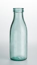 Milk bottle, empty. Isolated with clipping path