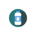 Milk in a bottle flat icon