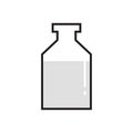 Milk bottle icon in flat design style, vector illustration Royalty Free Stock Photo
