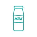 Milk bottle icon. outline sign design simple illustration Royalty Free Stock Photo
