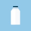 Milk bottle icon, modern minimal flat design style, vector illustration Royalty Free Stock Photo