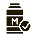 Milk Bottle Icon Vector Glyph Illustration Royalty Free Stock Photo