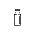 Milk bottle line icon