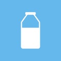 Milk bottle flat design style outline vector icon Royalty Free Stock Photo