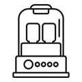 Milk bottle sterilizer device icon, outline style