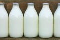 Milk bottles Royalty Free Stock Photo