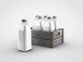 Milk bottles Royalty Free Stock Photo