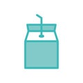 Isolated milk box dou color style icon vector design