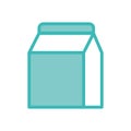 Isolated milk box dou color style icon vector design