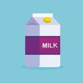 Milk box Package vector illustration, with flat design Royalty Free Stock Photo