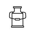 Milk can container icon linear vector graphics sign Royalty Free Stock Photo