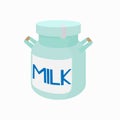 Milk can icon, cartoon style Royalty Free Stock Photo