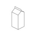 Milk carton box. 3d isometric outline icon. Milk package thin line vector illustration. Editable stroke Royalty Free Stock Photo