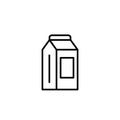 Milk Carton box icon. Kitchen appliances for cooking Illustration. Simple thin line style symbol Royalty Free Stock Photo