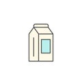 Milk Carton box icon. Kitchen appliances for cooking Illustration. Simple thin line style symbol Royalty Free Stock Photo