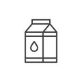 Milk carton box line icon Royalty Free Stock Photo