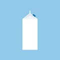 Milk carton icon, modern minimal flat design style, milk box vector illustration Royalty Free Stock Photo