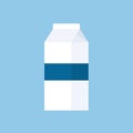 Milk carton icon, flat design style. Milk box vector illustration Royalty Free Stock Photo