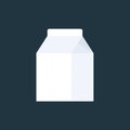 Milk carton icon, modern minimal flat design style, milk box vector illustration Royalty Free Stock Photo