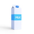 Milk carton pack on a white background Royalty Free Stock Photo