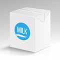 Milk Carton Package Vector Blank. White Carton Branding Box Isolated. Empty Clean Cardboard Package Drink Milk Box Blank Royalty Free Stock Photo