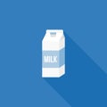 Milk carton paper packaging icon