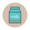 Milk carton. Vector illustration decorative design Royalty Free Stock Photo