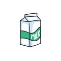 Milk carton vector illustration Royalty Free Stock Photo