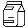 Milk cat pack icon, outline style Royalty Free Stock Photo