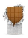 Milk chocolate bar on white Royalty Free Stock Photo