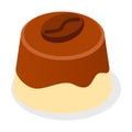 Milk chocolate candy icon, isometric style