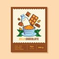 milk chocolate coffee blend label design Royalty Free Stock Photo