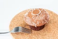 Milk chocolate cupcake Royalty Free Stock Photo