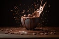 Milk chocolate drink. Generate Ai