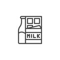 Milk chocolate line icon
