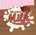 Milk chocolate splash. Royalty Free Stock Photo