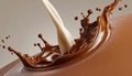 Milk and chocolate smoth background