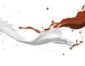 Milk and chocolate splash Royalty Free Stock Photo