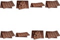 Milk chocolate tablets isolated. White background Royalty Free Stock Photo