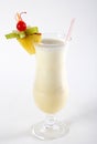 Milk cocktail with pineapple and carom