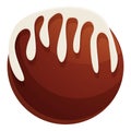 Milk cocoa bomb icon cartoon vector. Candy ball