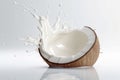 Milk coconut. Generate AI Royalty Free Stock Photo