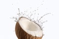 Milk coconut splash. Generate AI Royalty Free Stock Photo