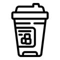 Milk cold coffee icon outline vector. Drink latte