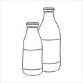 milk container or box packaging. vector hand drawn sketch illustration