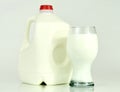 Milk container and glass