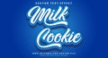 Milk Cookie editable text effect Template Royalty Free Stock Photo