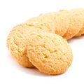 Milk cookies isolated on white background Royalty Free Stock Photo