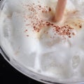 milk cream on drink